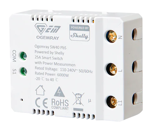 Микромодул Smart реле 1х On/Off 25A Ogemray Relay