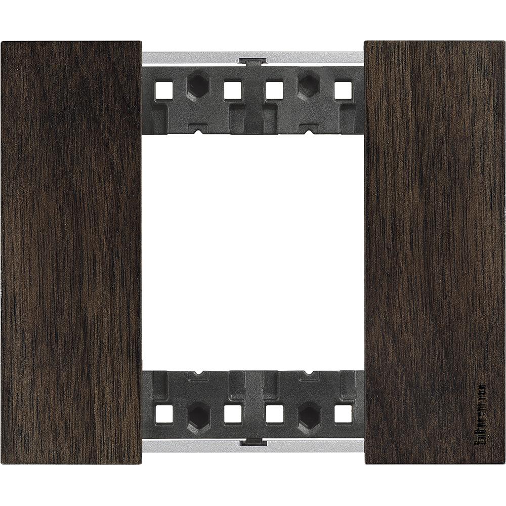Рамка 2 модулна Немски стандарт дърво Орех (Walnut)