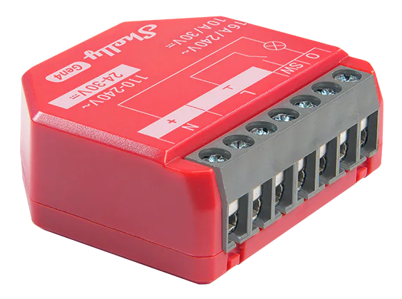 Микромодул Smart реле 1х On/Off 16A Shelly 1PM Gen4
