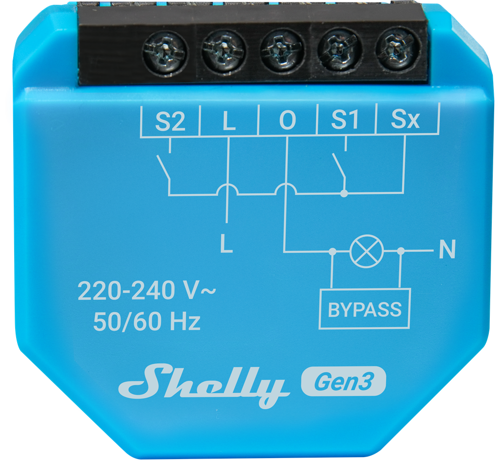 Микромодул Smart реле 1х On/Off 1.2A Shelly 1L Gen3