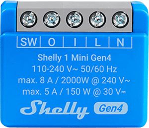 Микромодул Smart реле 1х On/Off 8A Shelly 1 Mini Gen4