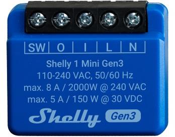Микромодул Smart реле 1х On/Off 8A Shelly 1 Mini Gen3