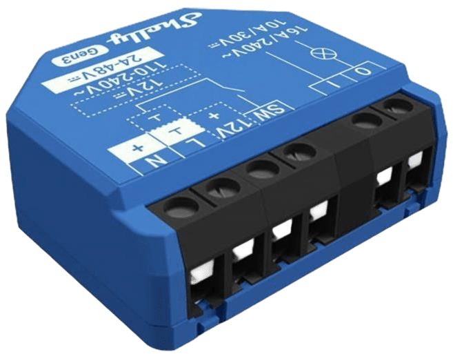 Микромодул Smart реле 1х On/Off 16A Shelly 1 Gen3