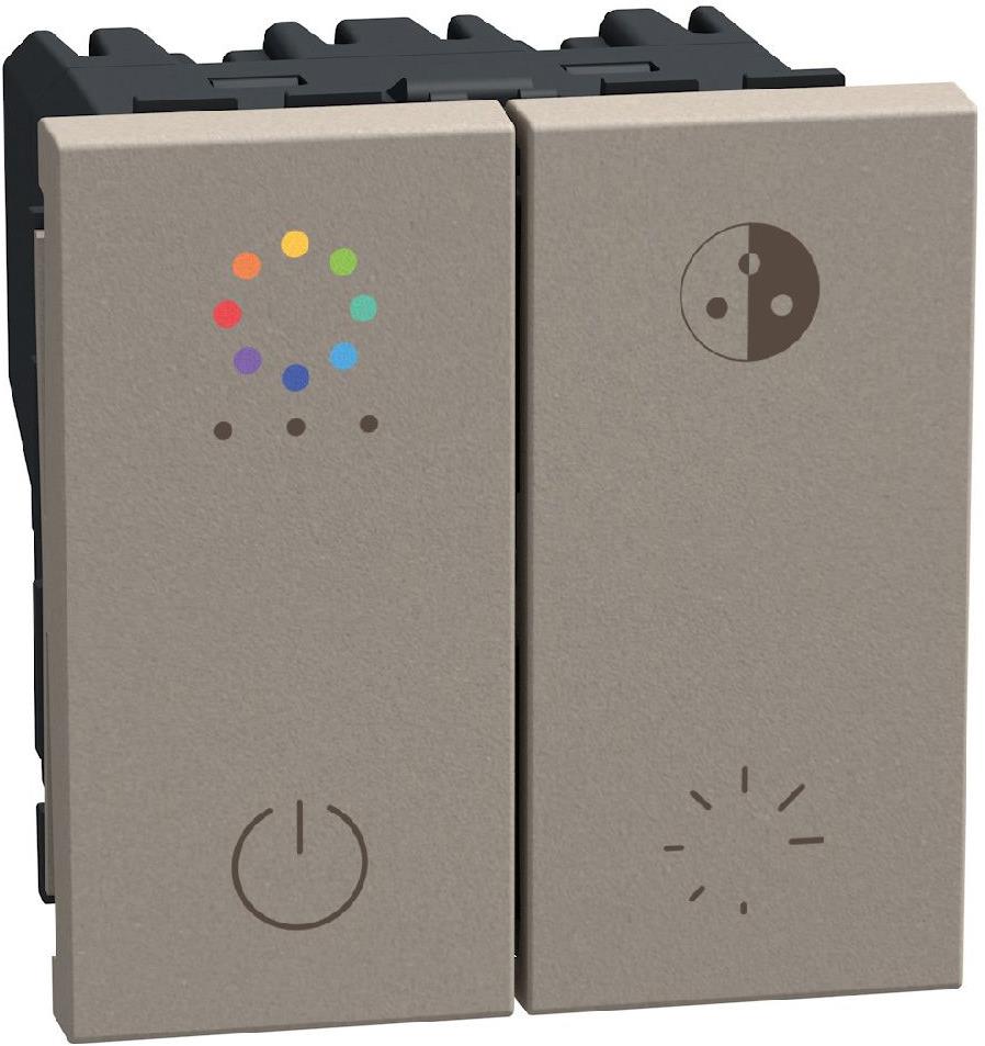 Димер бутонен DALI RGB 2 мод. цвят Камък