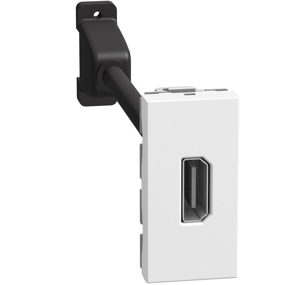 Розетка HDMI с кабел 15см 1 мод. цвят Бял