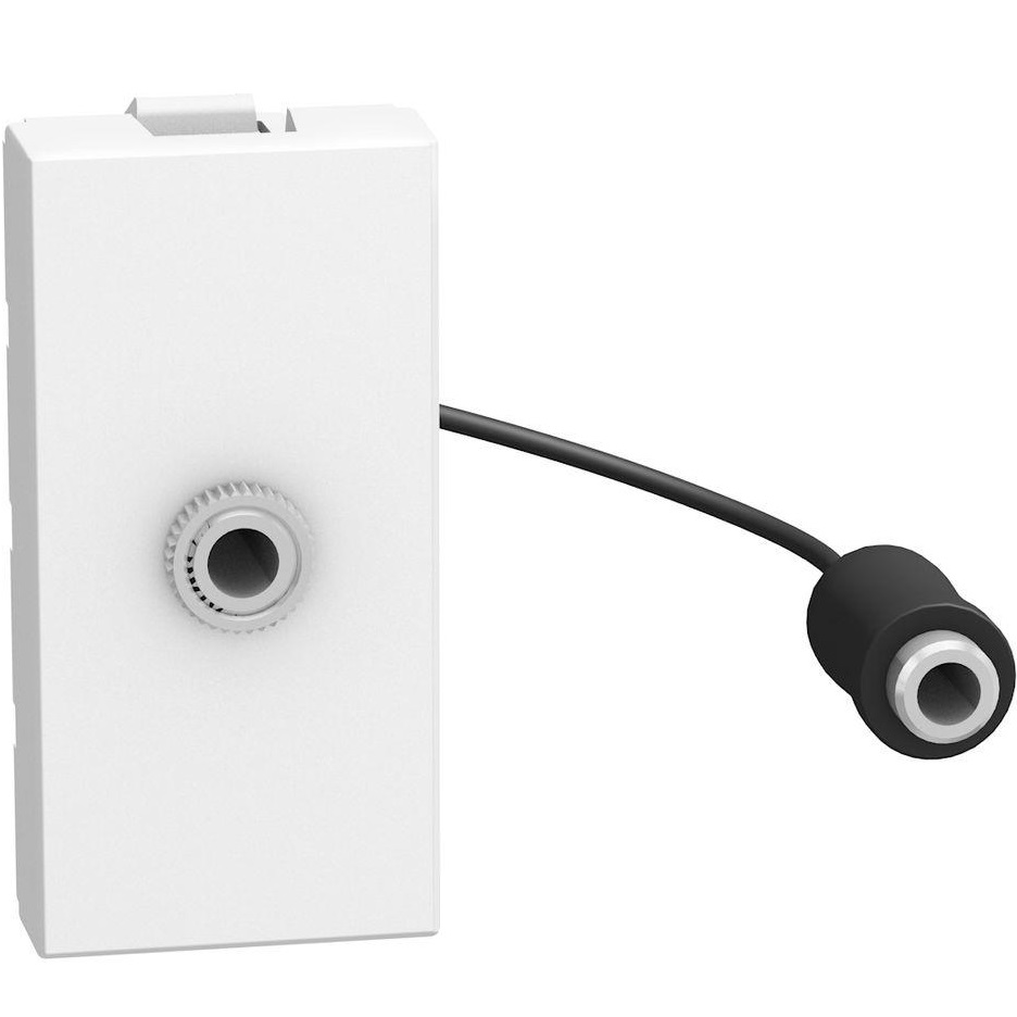 Розетка аудио жак 3.5mm 1 мод. цвят Бял