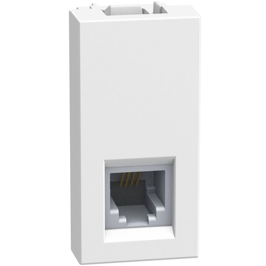 Розетка телефонна RJ11 1 мод. цвят Бял Light Now