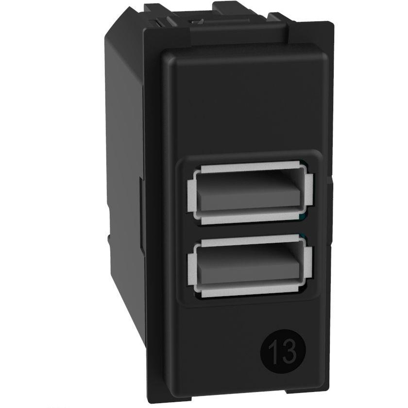 Розетка 2xUSB за зареждане тип A+A 3A 15W