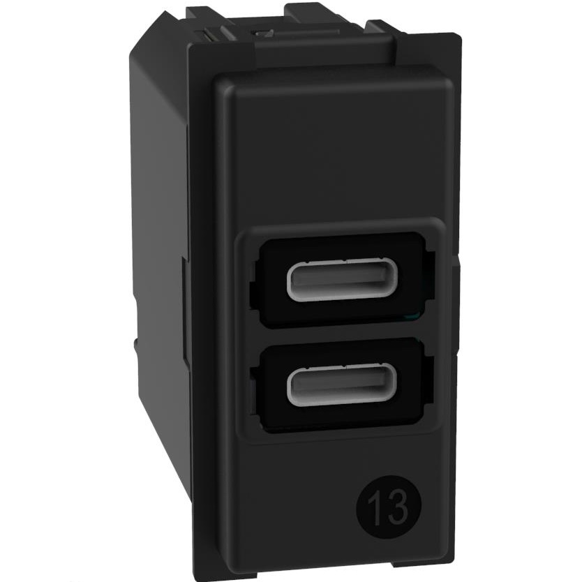 Розетка 2xUSB за зареждане тип C+C 3A 15W