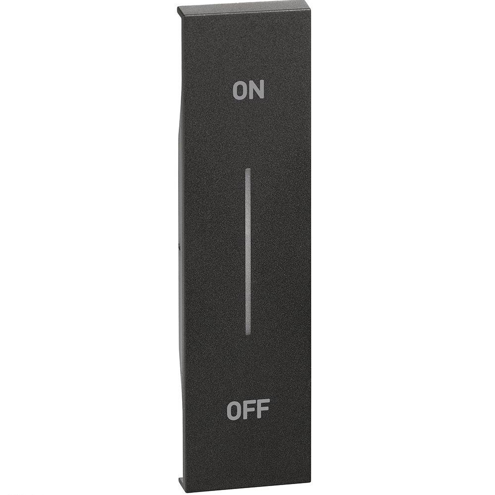 Лицев панел за бутон „On/Off“ 1 мод Черен