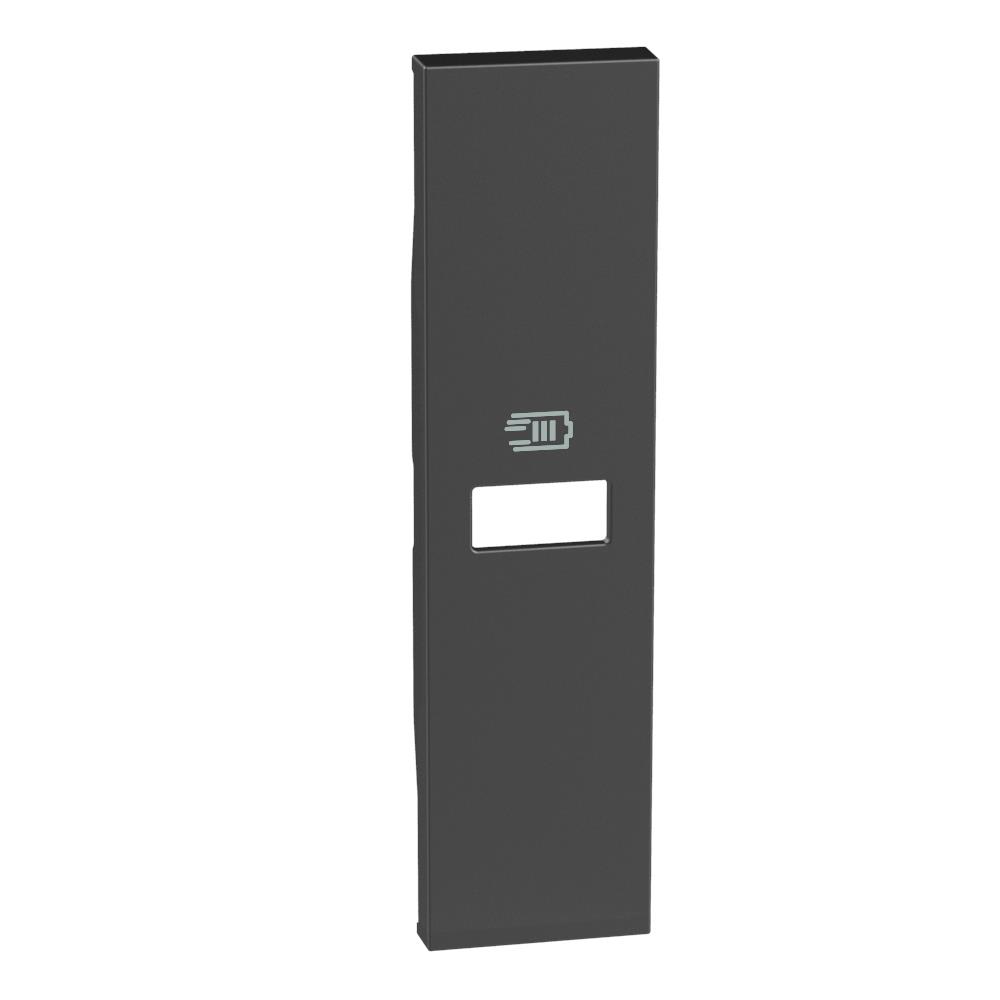 Лицев панел за USB розетка тип C Черен
