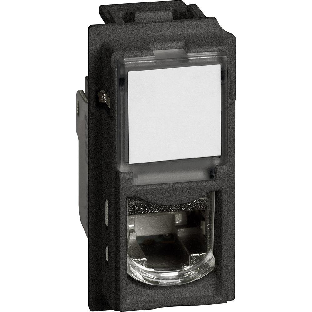 Розетка RJ45 cat.6 STP конектор toolless IDC Черен