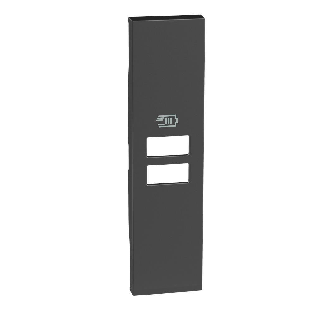 Лицев панел за USB розетка тип 2xA/2xC/A+C Черен