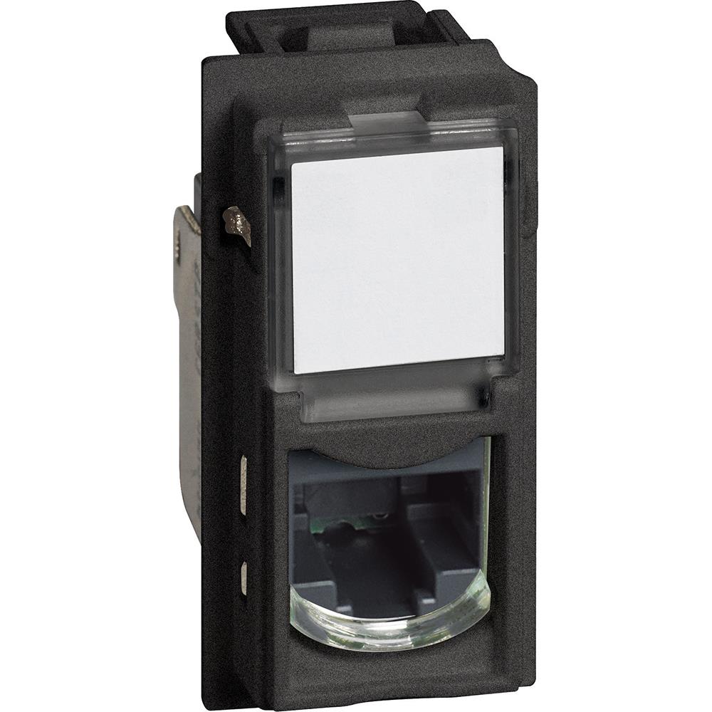 Розетка RJ45 cat.5e UTP конектор toolless IDC Черен