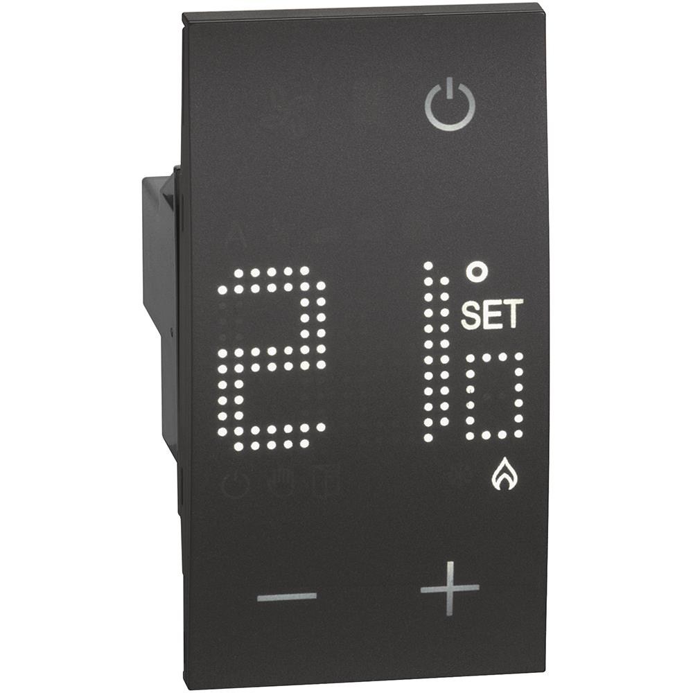Термостат 230V 5A 1NO/1NC 2 мод Черен