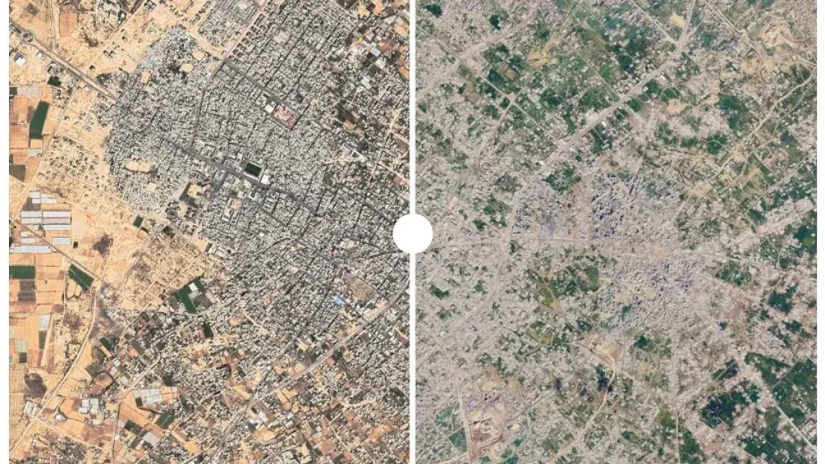 Google Maps показа Газа преди и след войната: Кадрите разкриват невиждано опустошение Снимки