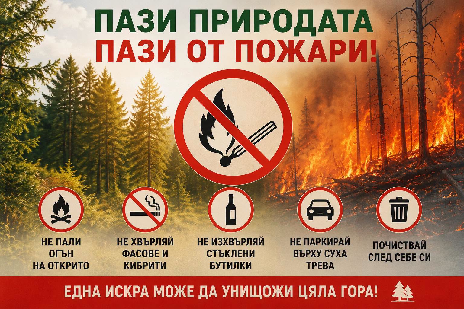 Започват най-горещите дни от годината! Нарастват рискове от пожари!